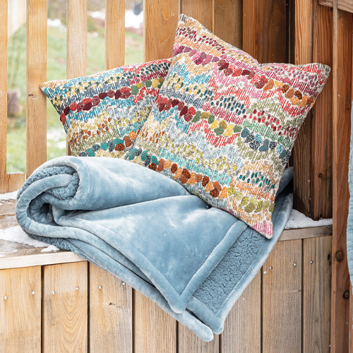 Jeté de lit Bleu 220 x 240 cm - Michka