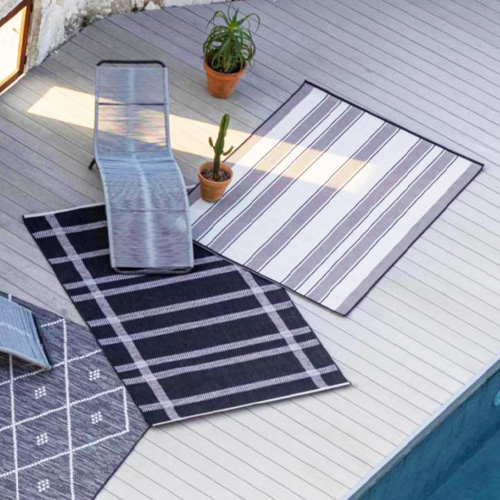 Tapis d'extérieur à ligne Gris 200 x 290 cm - Paomia