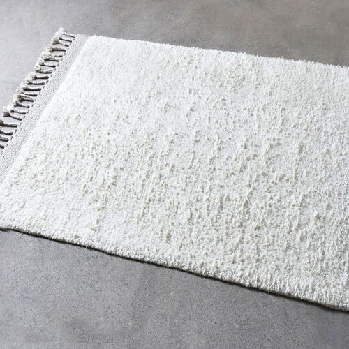 Tapis en laine tissé artisalement bouclé beige 120 x 180 cm - Wigan