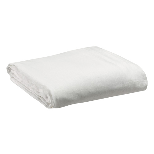 Drap housse en lin Blanc 140 x 190 x 30 cm - Zeff