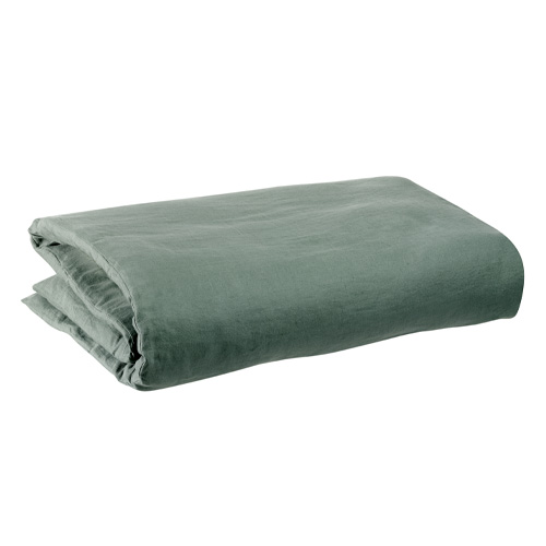 Housse de couette en lin Vert 240 x 220 cm - Zeff