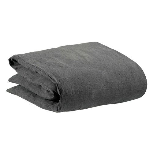 Housse de couette en lin Gris 260 x 240 cm - Zeff