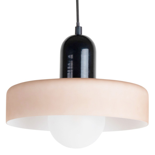 Suspension en verre noire et grise - diam 25cm - Opaco Grato