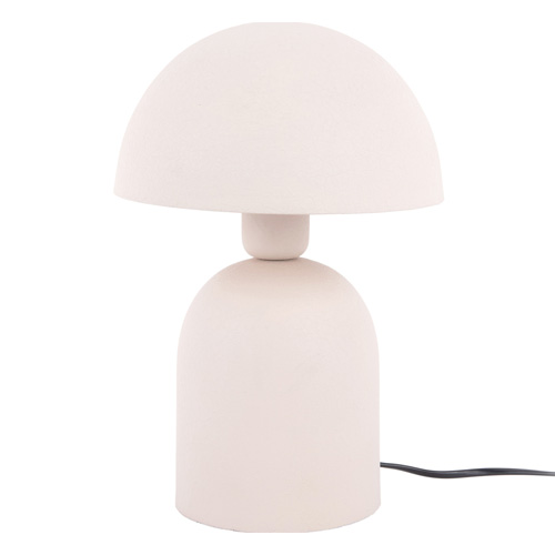 Lampe à poser champignon en métal gris chaud - Boaz