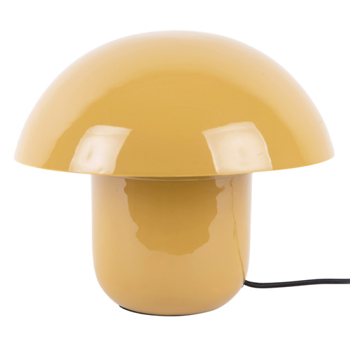 Lampe à poser champignon en métal émaillé jaune miel - Fat Mushroom