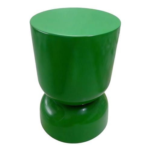 Bout de canapé en résine vert brillant Ø31 cm - Tilda