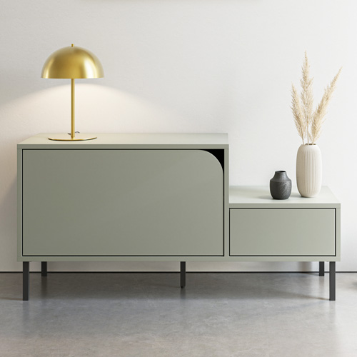 Meuble à chaussures 2 portes vert 120 cm - Jonas