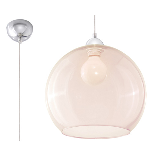 Suspension en verre champagne 30cm - Ball