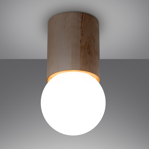 Plafonnier en bois naturel 23 cm - Boomo