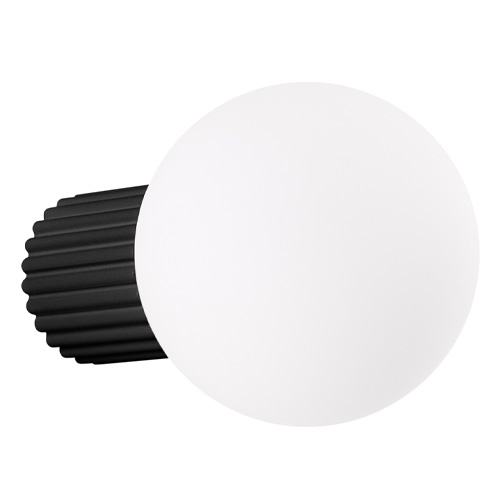 Applique en aluminium cannelé noir - Halo