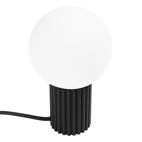 Lampe à poser en aluminium cannelé noir - Halo