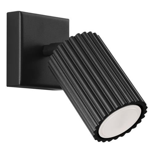 Applique en aluminium cannelé noir - Karbon
