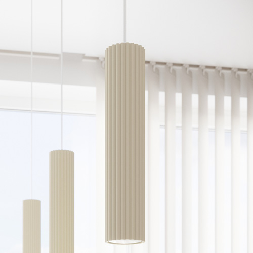 Suspension en aluminium cannelé beige - Karbon