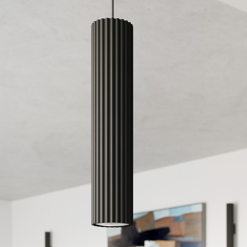 Suspension en aluminium cannelé noir - Karbon