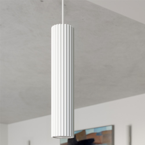Suspension en aluminium cannelé 2 ampoules - Karbon