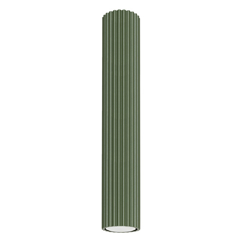 Plafonnier en aluminium cannelé 40 cm vert olive - Karbon
