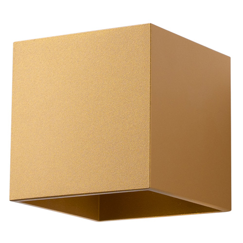Applique cubique en aluminium doré - Quad