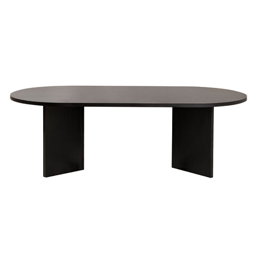 Table basse ovale effet bois noir 119 cm - Orane