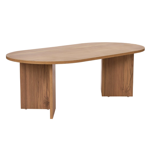 Table basse ovale effet Chêne 119 cm - Orane