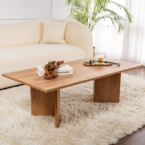 Table basse rectangulaire effet bois 119 cm - Taona