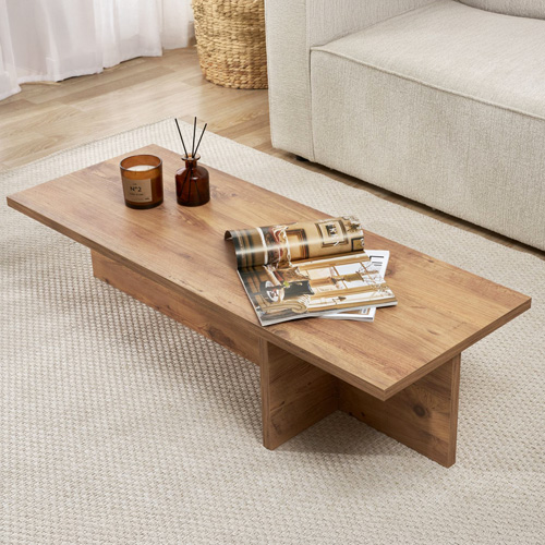Table basse rectangulaire effet noyer 120 cm - Arden