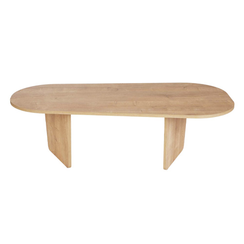 Table basse organique effet Chêne clair 130 cm - Ceane