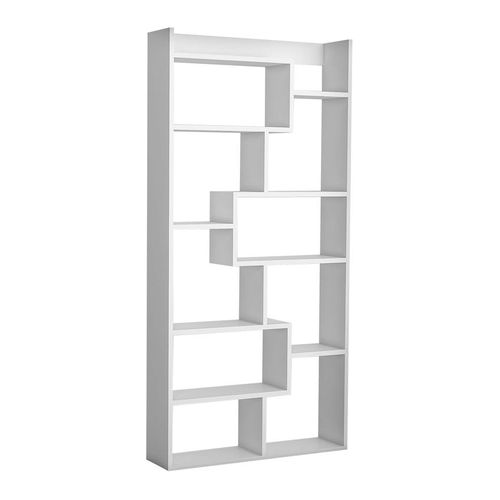Bibliothèque à niches asymétriques blanche 90 cm - Riva