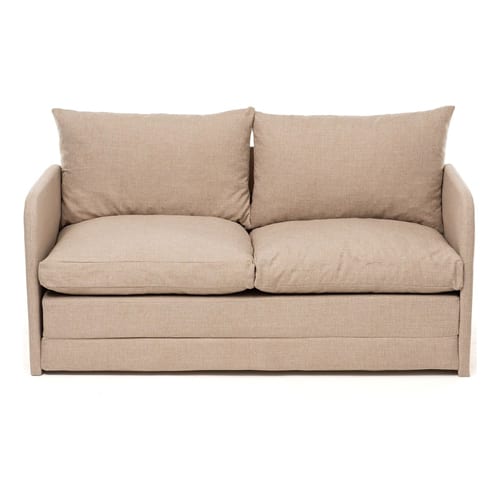 Canapé convertible 2,5 places en lin beige - Luz