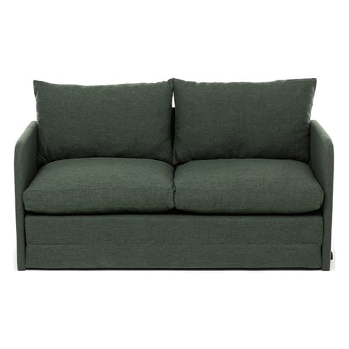 Canapé convertible 2,5 places en lin vert - Luz