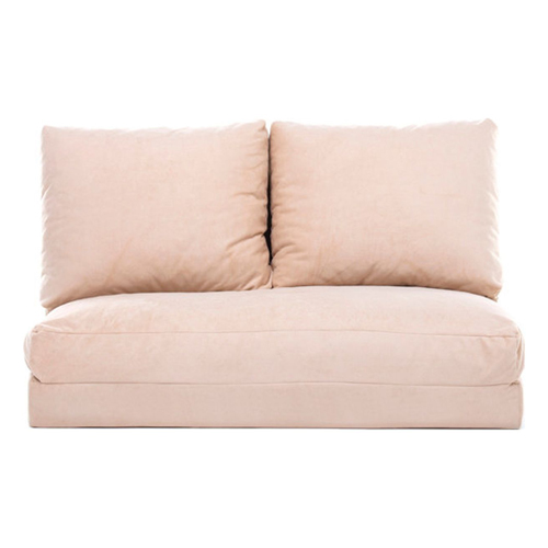 Canapé convertible 2 places en tissu beige - Vico