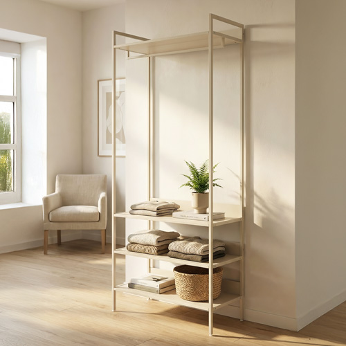 Vestiaire 4 tablettes beige 84 cm - Veska