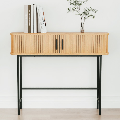 Console 2 portes effet Chêne 100 cm - Sora