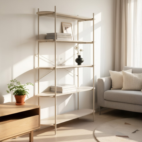 Etagère 5 niveaux beige 120 cm - Vara