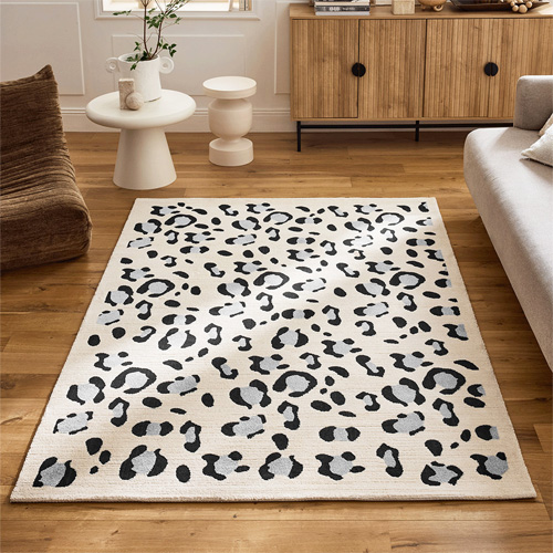 Tapis léopard crème 200x290 cm - Savanna