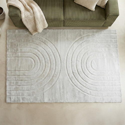 Tapis motif géométrique gris 200x290 cm - Arctic Glow
