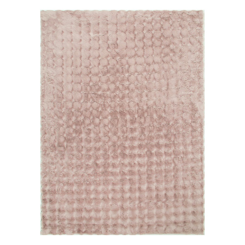 Tapis à relief bubble uni rose 200x290 cm - Cloudy