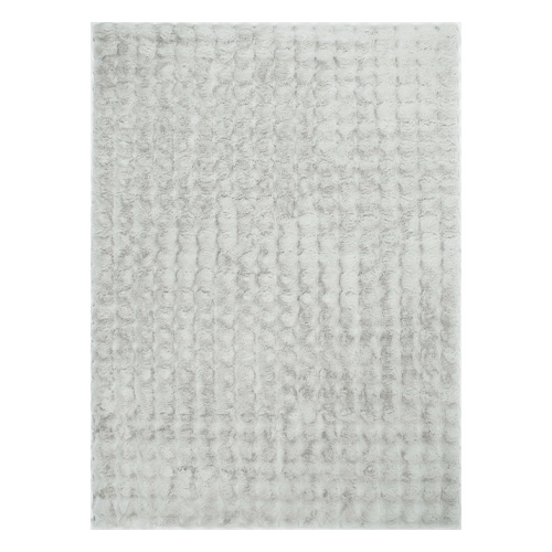 Tapis à relief bubble uni gris 200x290 cm - Cloudy