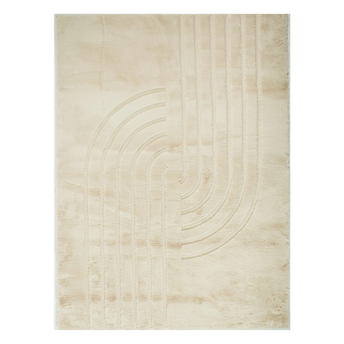 Tapis motif géométrique beige 200x290 cm - Snowline