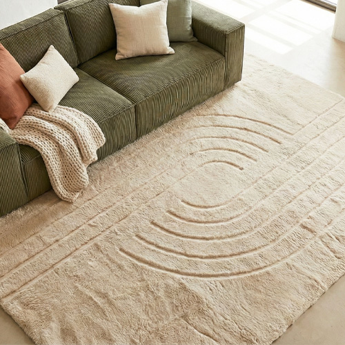 Tapis motif géométrique beige 200x290 cm - Snowline