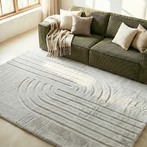 Tapis motif géométrique gris 200x290 cm - Snowline