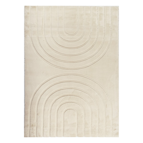 Tapis motif géométrique beige 160x230 cm - Arctic Glow