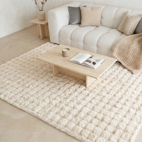 Tapis à relief bubble uni beige 160x230 cm - Cloudy