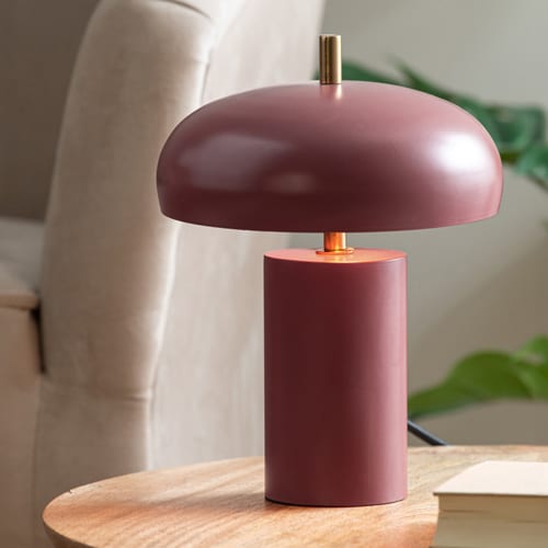 Lampe à poser en métal aubergigne - Joya