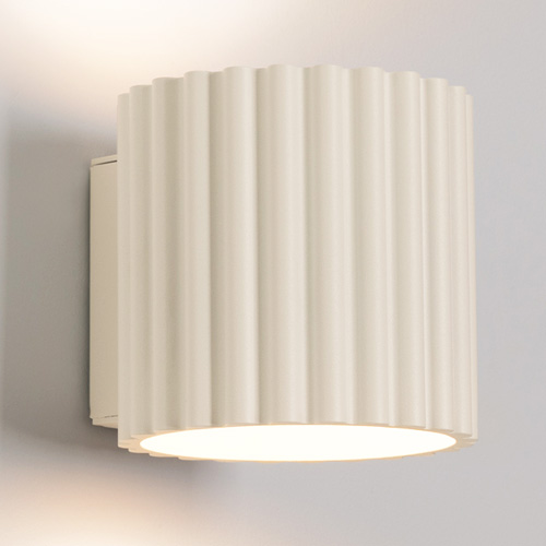 Applique murale cannelé beige - Aura