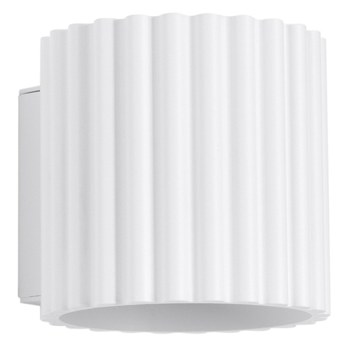 Applique murale cannelé blanche - Aura