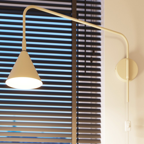 Applique murale à bras orientable beige - Nox