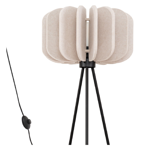 Lampadaire en feutre beige 45cm - Mula