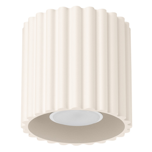 Plafonnier cannelé beige - Aura