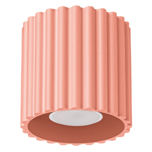 Plafonnier cannelé pêche - Aura