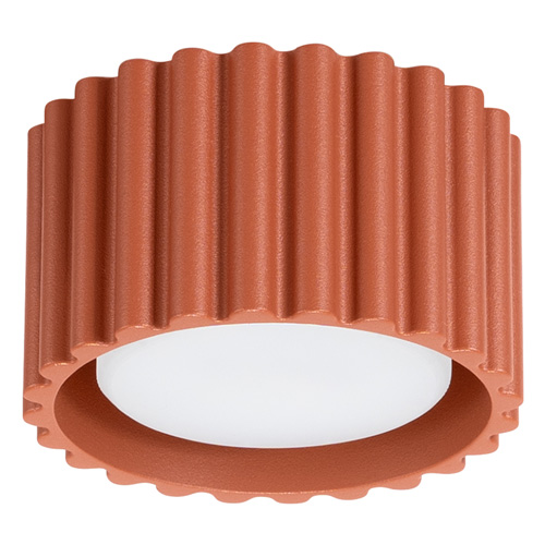 Plafonnier cannelé terracotta - Aura